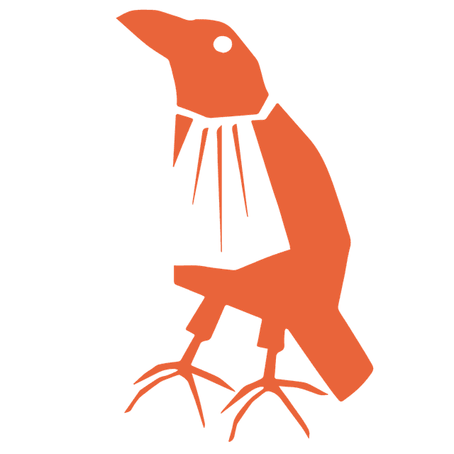 Kraai kijkt naar boven