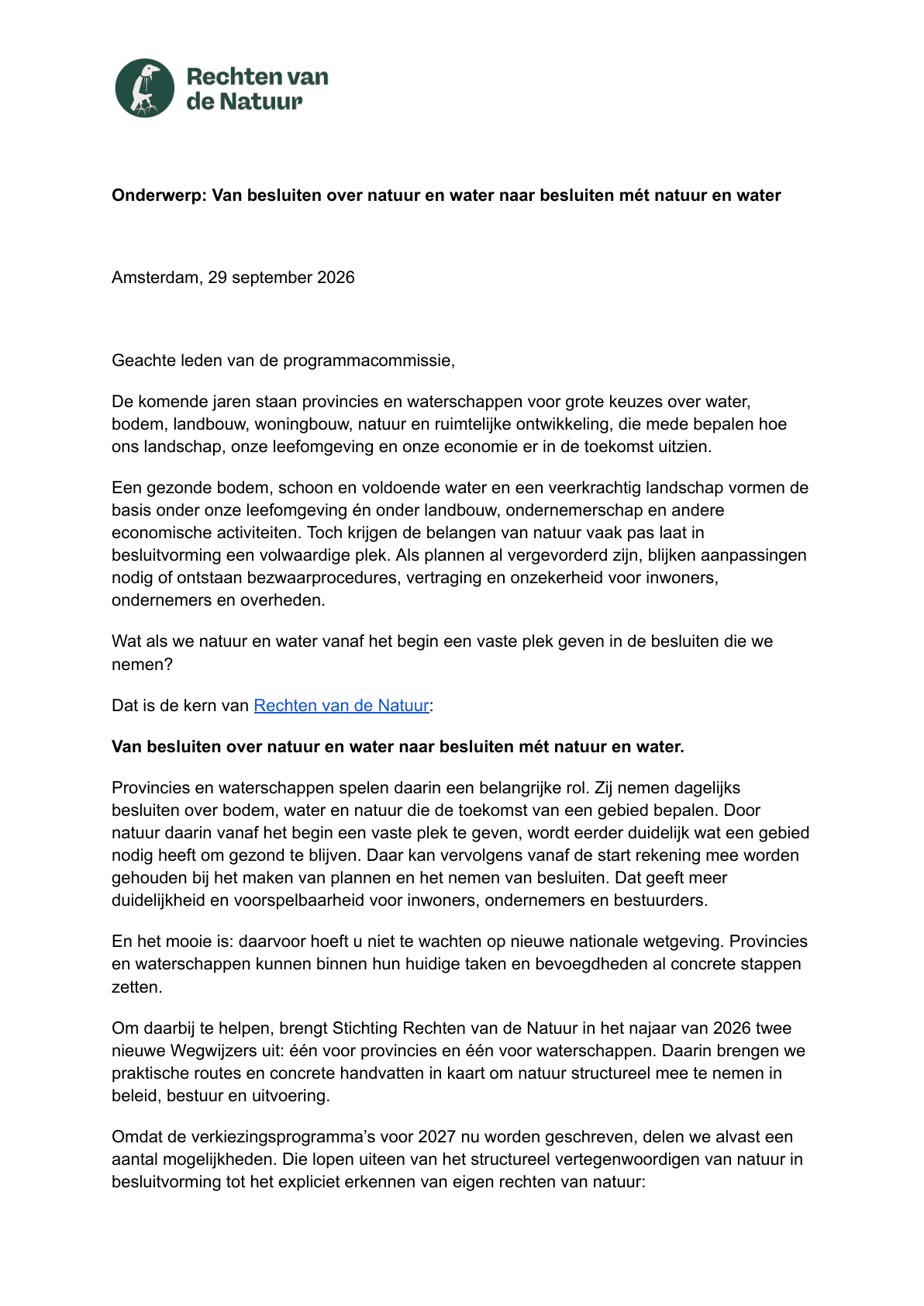 Onze oproep aan provincies en waterschappen: geef natuur een plek in de besluitvorming